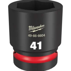Milwaukee Shockwave Impact Duty 1" Drive 41mm Standard 6 Point Socket 49-66-6604