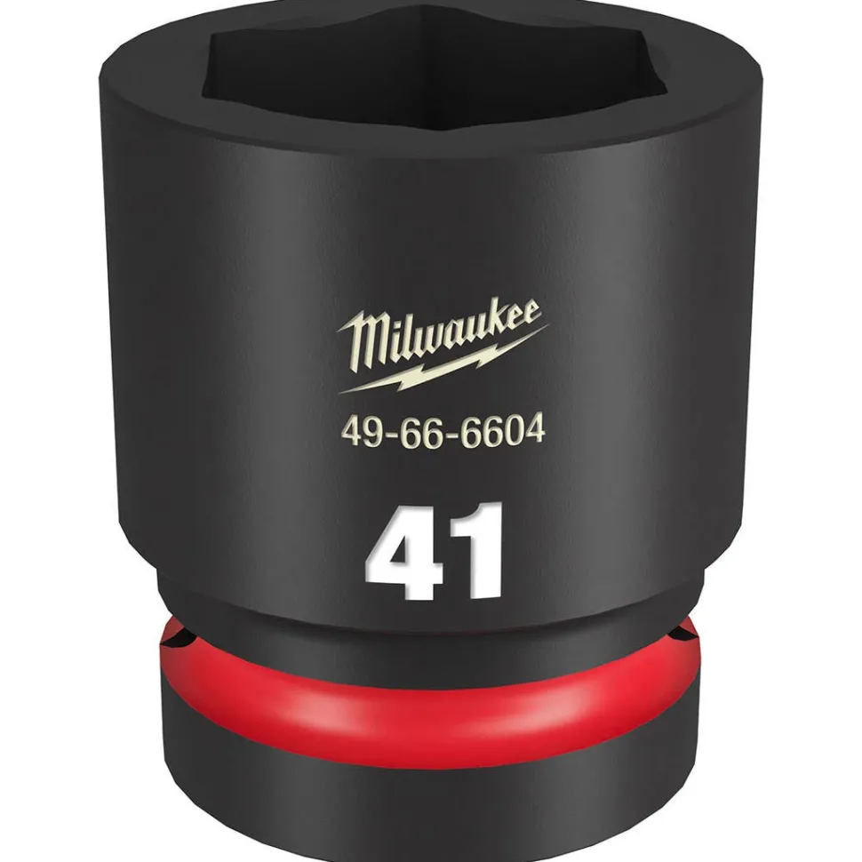 Milwaukee Shockwave Impact Duty 1" Drive 41mm Standard 6 Point Socket 49-66-6604