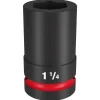 Milwaukee Shockwave Impact Duty 1" Drive 1-1/4" Deep 6 Point Socket 49-66-6508