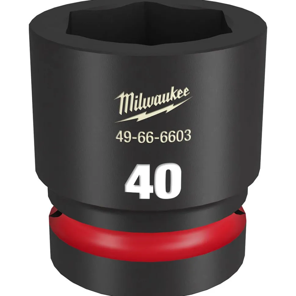 Milwaukee Shockwave Impact Duty 1" Drive 40mm Standard 6 Point Socket 49-66-6603