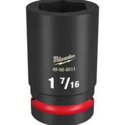 Milwaukee Shockwave Impact Duty 1" Drive 1-7/16" Deep 6 Point Socket 49-66-6511