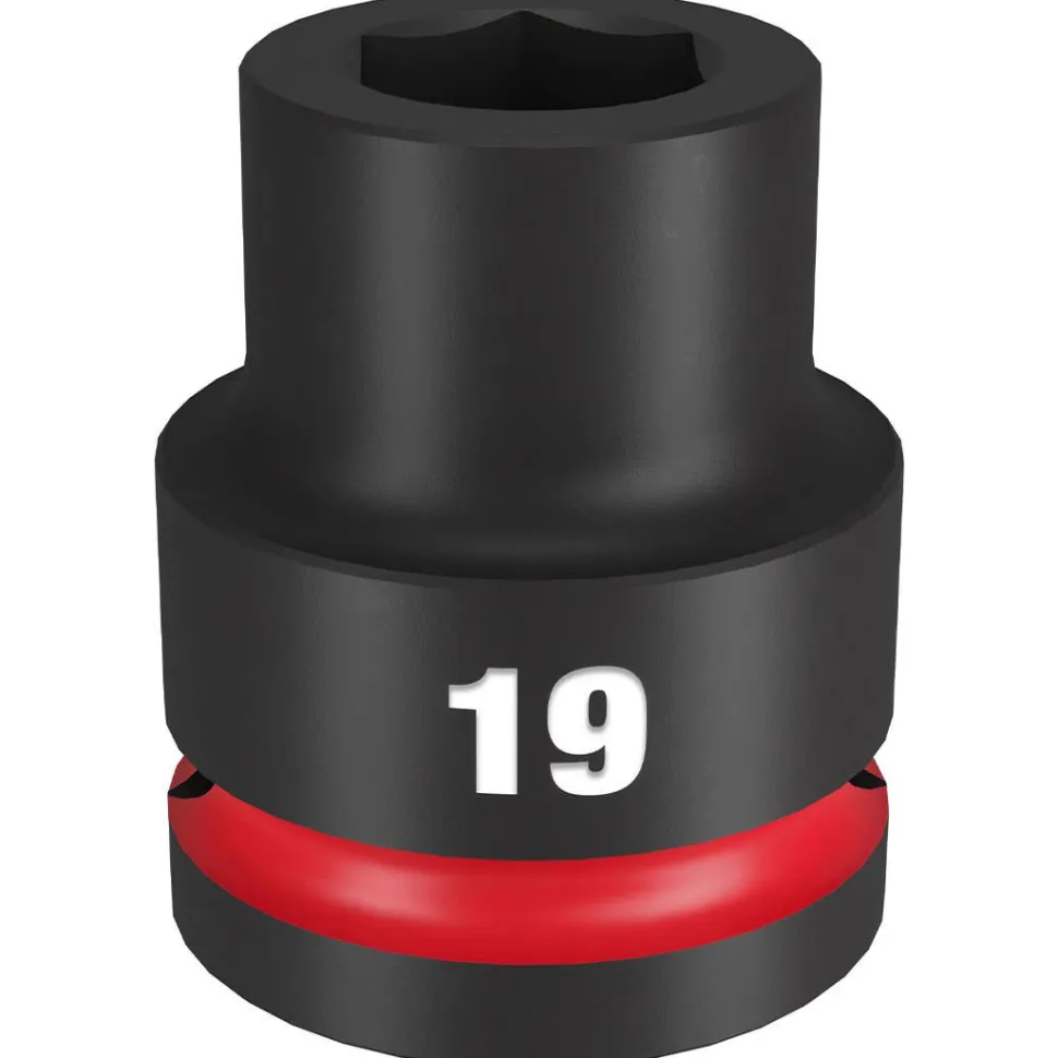 Milwaukee Shockwave Impact Duty 3/4" Drive 19mm Standard 6 Point Socket 49-66-6357