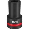 Milwaukee Shockwave Impact Duty 1" Drive 15/16" Deep 6 Point Socket 49-66-6503