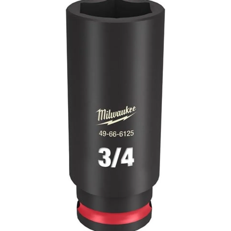 Milwaukee Shockwave Impact Duty 3/8'' Drive 3/4" Deep 6 Point Socket 49-66-6125