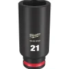 Milwaukee Shockwave Impact Duty 3/8" Drive 21mm Deep 6 Point Socket 49-66-6162