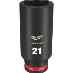 Milwaukee Shockwave Impact Duty 3/8" Drive 21mm Deep 6 Point Socket 49-66-6162