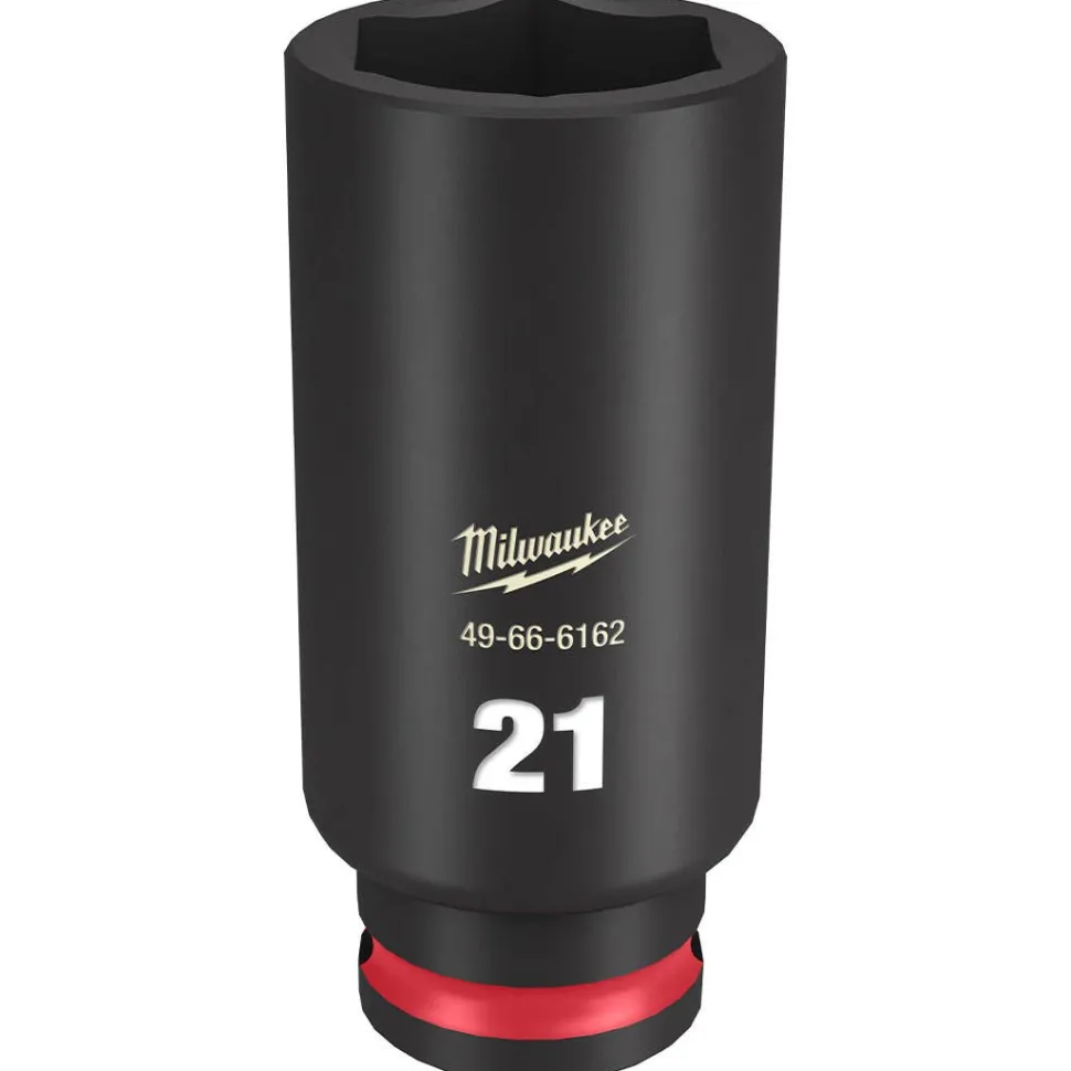 Milwaukee Shockwave Impact Duty 3/8" Drive 21mm Deep 6 Point Socket 49-66-6162