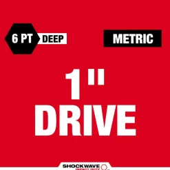 Milwaukee SHOCKWAVE Impact Duty 1" Drive 33mm Deep 6 Point Socket 49-66-6627