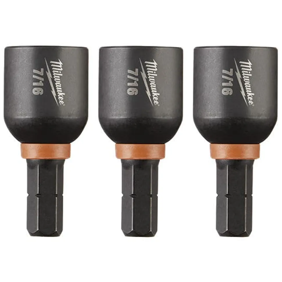 Milwaukee SHOCKWAVE Impact Duty 7/16" Insert Magnetic Nut Driver 3PK 49-66-4516