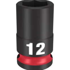 Milwaukee Shockwave Impact Duty 3/8'' Drive 12mm Standard 6 Point Socket 49-66-6136