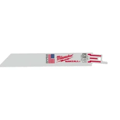 Milwaukee Tool 6" 24 TPI Thin Kerf SAWZALL Blades (50 Pack) 48-01-6186