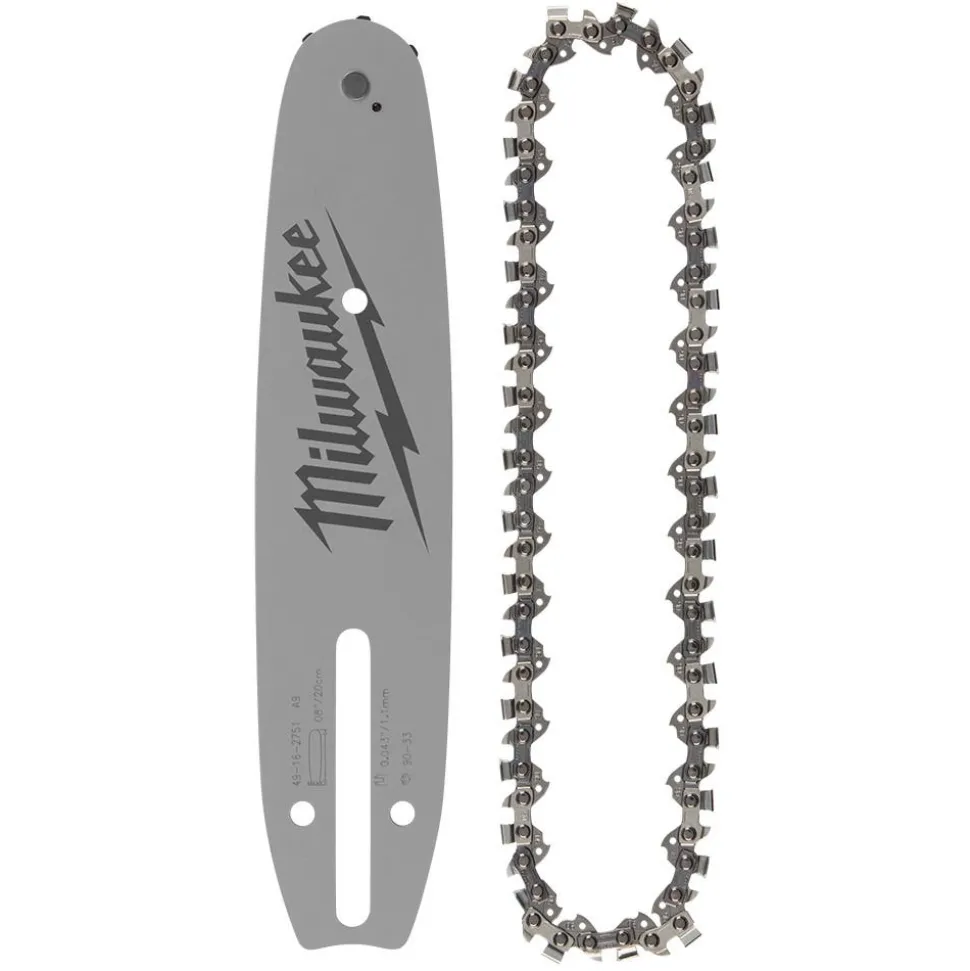 Milwaukee Tools 8" 3/8" LOW PROFILE Pitch, .043" Gauge Saw Chain and Guide Bar Set 49-16-2818