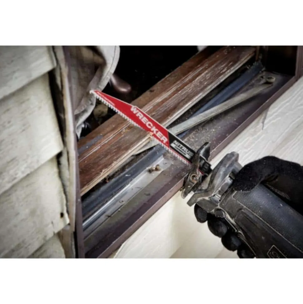 Milwaukee Tools 6" WRECKER™ with NITRUS™ Carbide SAWZALL® Blade for Multi-Material (3 PK) 48-00-5371