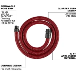 Milwaukee Tools 10' Accessory Hose 49-90-1973