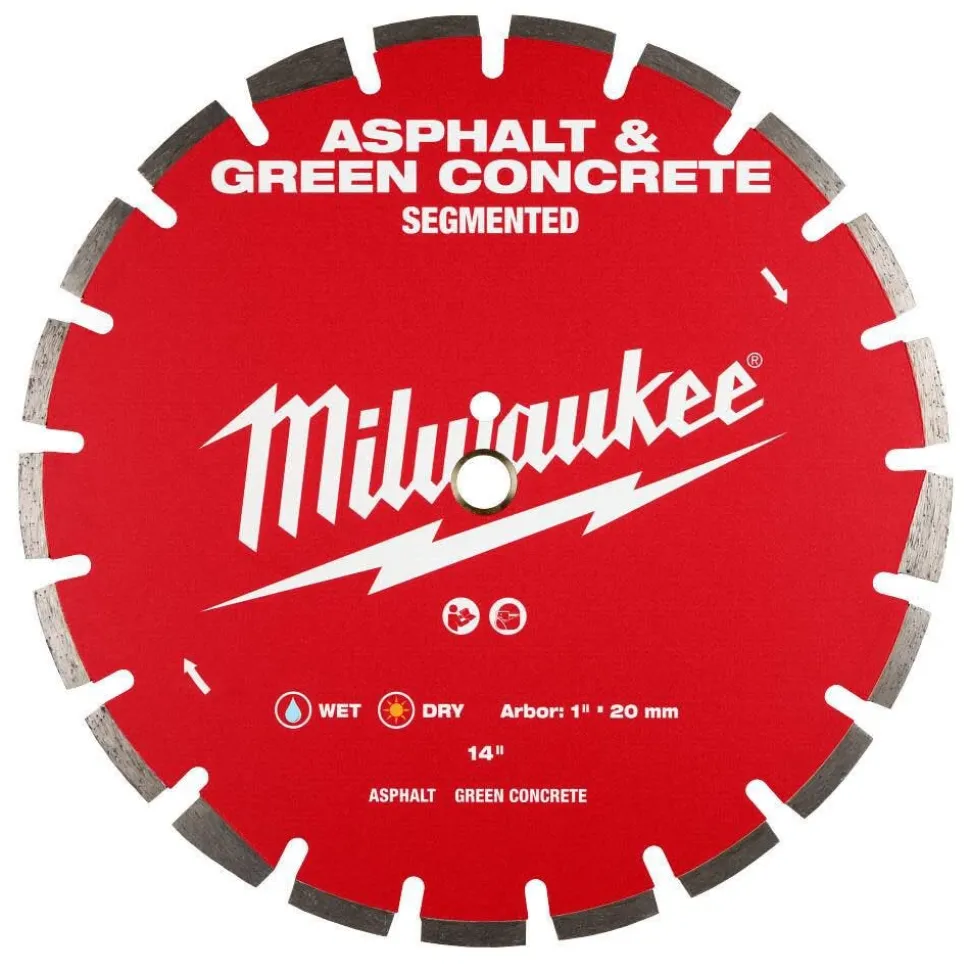 Milwaukee Tools 14" Asphalt & Green Concrete Segmented 49-93-7240