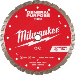 Milwaukee Tools 9" Diamond Max Turbo, General Purpose Diamond Blade 49-93-9109