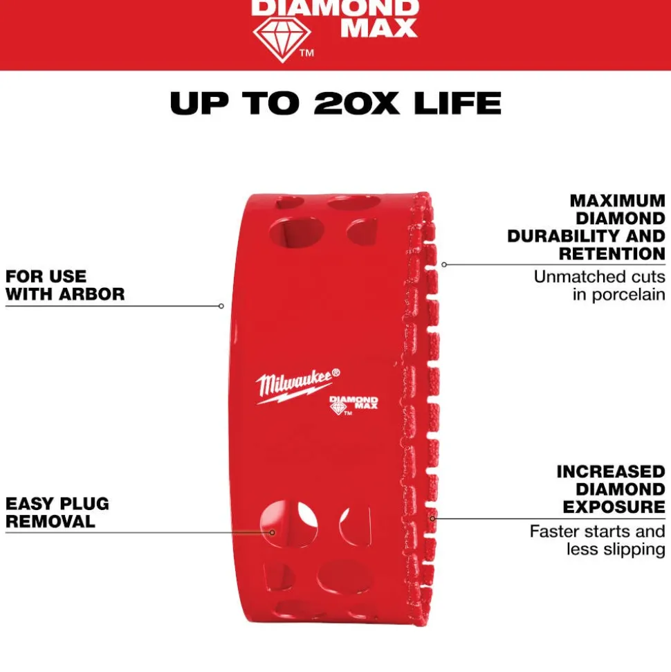 Milwaukee Tools 4-1/4" Diamond Max Hole Saw 49-56-5687