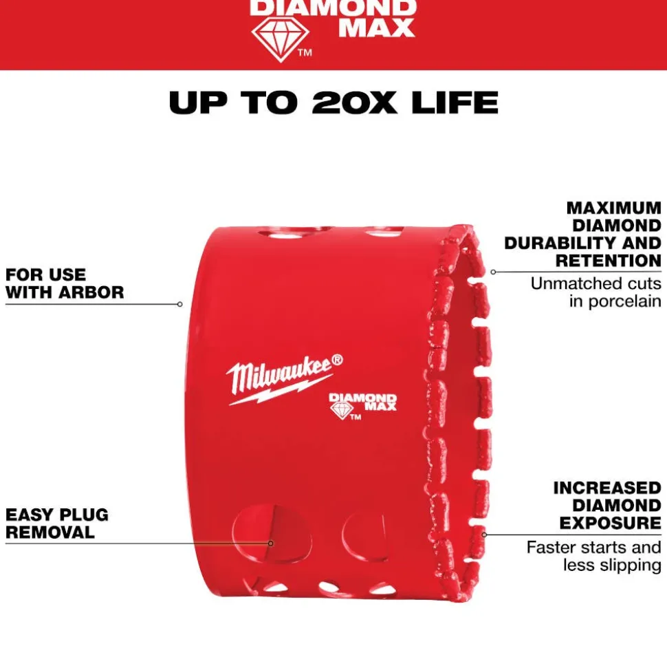 Milwaukee Tools 2-9/16" Diamond Max Hole Saw 49-56-5661