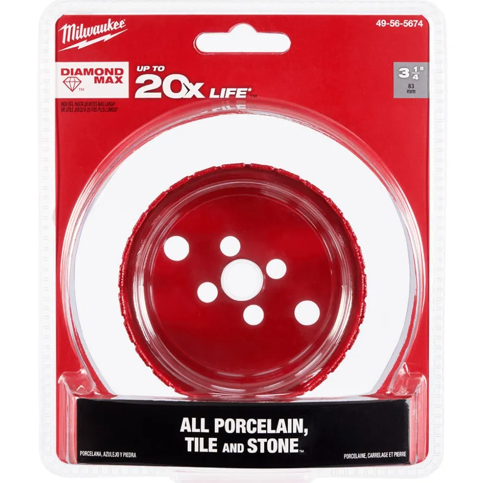 Milwaukee Tools 3-1/4" Diamond Max Hole Saw 49-56-5674