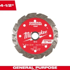 Milwaukee Tools 4-1/2" Diamond Max Turbo, General Purpose Diamond Blade 49-93-9104