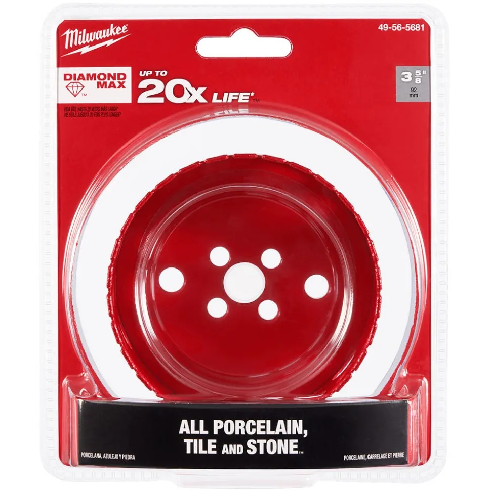 Milwaukee Tools 3-5/8" Diamond Max Hole Saw 49-56-5681