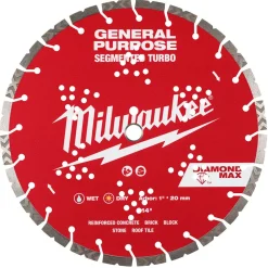 Milwaukee Tools 14" Diamond Max Segmented Turbo, General Purpose Diamond Blade 49-93-9014