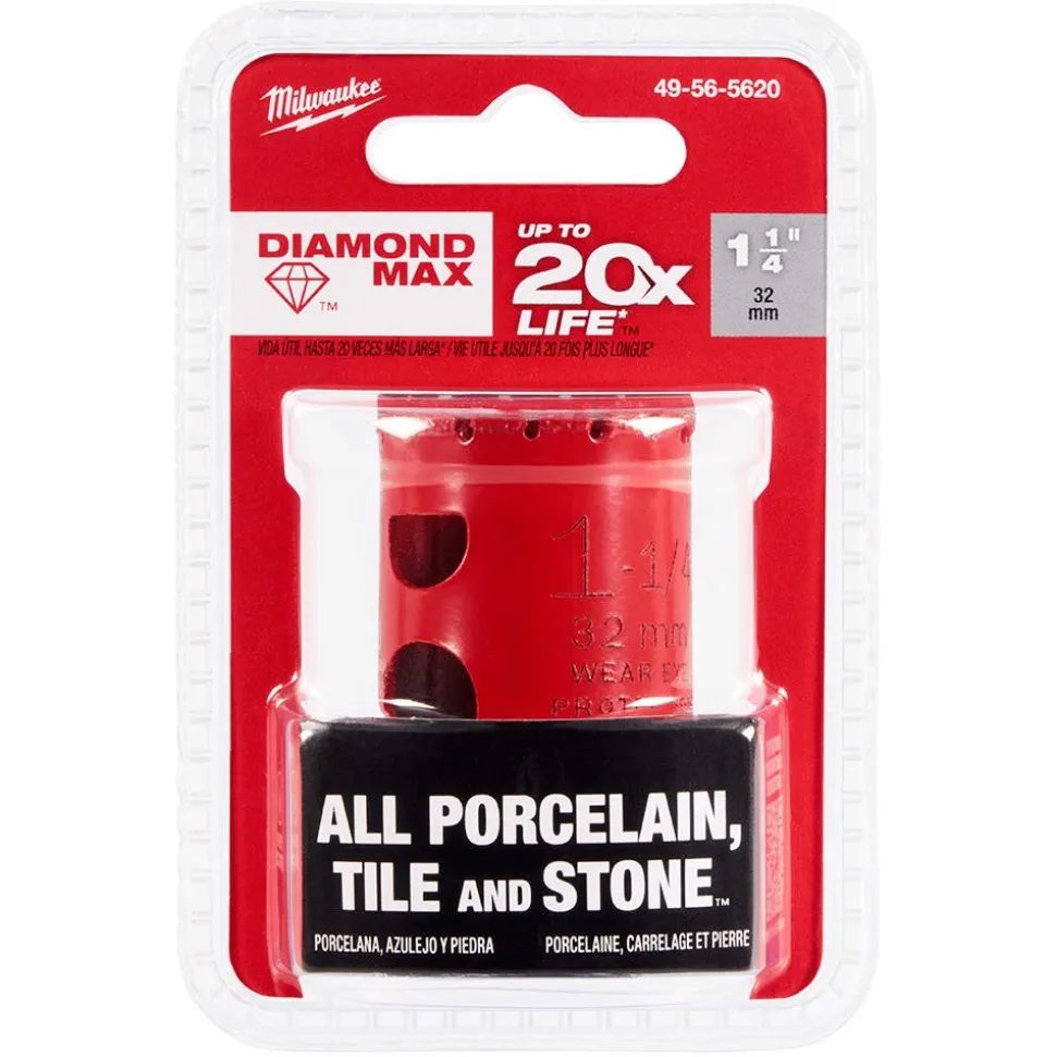 Milwaukee Tools 1-1/4" Diamond Max Hole Saw 49-56-5620