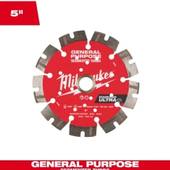 Milwaukee Tools 5" Diamond Ultra Segmented Turbo, General Purpose Diamond Blade 49-93-7526
