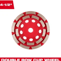 Milwaukee Tools 4-1/2" Diamond Max Double Row Diamond Cup Wheel 49-93-7754