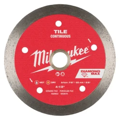 Milwaukee Tools 4-1/2" Diamond Max Continuous, Tile Diamond Blade 49-93-9204