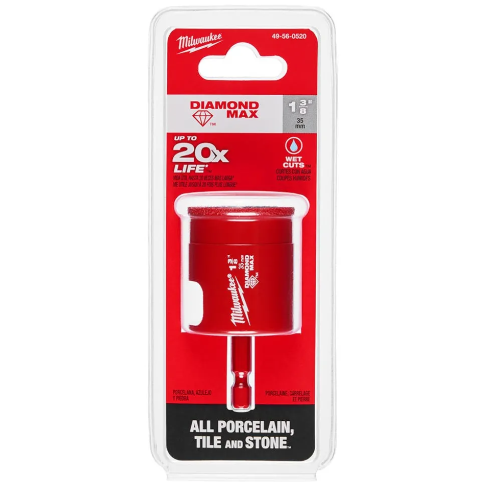 Milwaukee Tools 1-3/8" Diamond Max Hole Saw Bit 49-56-0520
