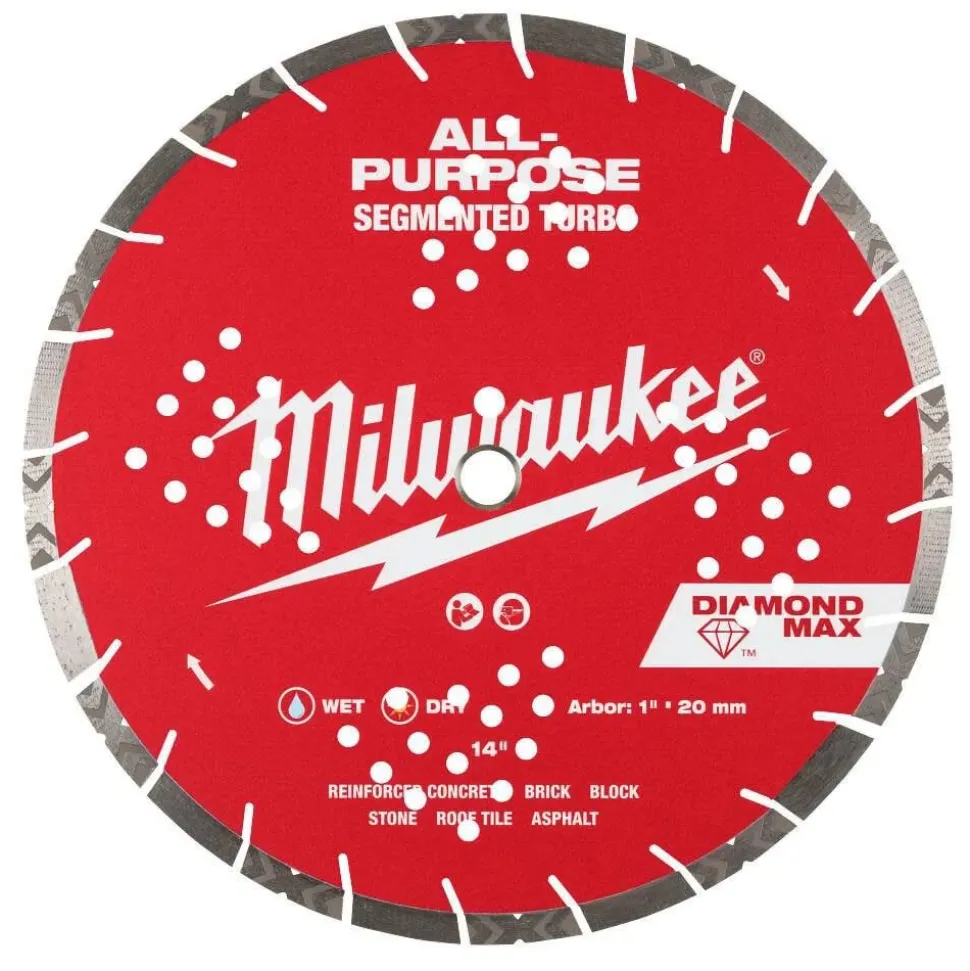 Milwaukee Tools 14" Diamond Blade Universal Segmented-Turbo 49-93-7140