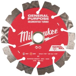 Milwaukee Tools 5" Diamond Max Segmented Turbo, General Purpose Diamond Blade 49-93-9005