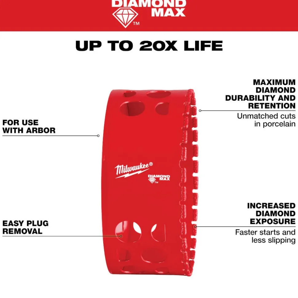 Milwaukee Tools 4" Diamond Max Hole Saw 49-56-5684