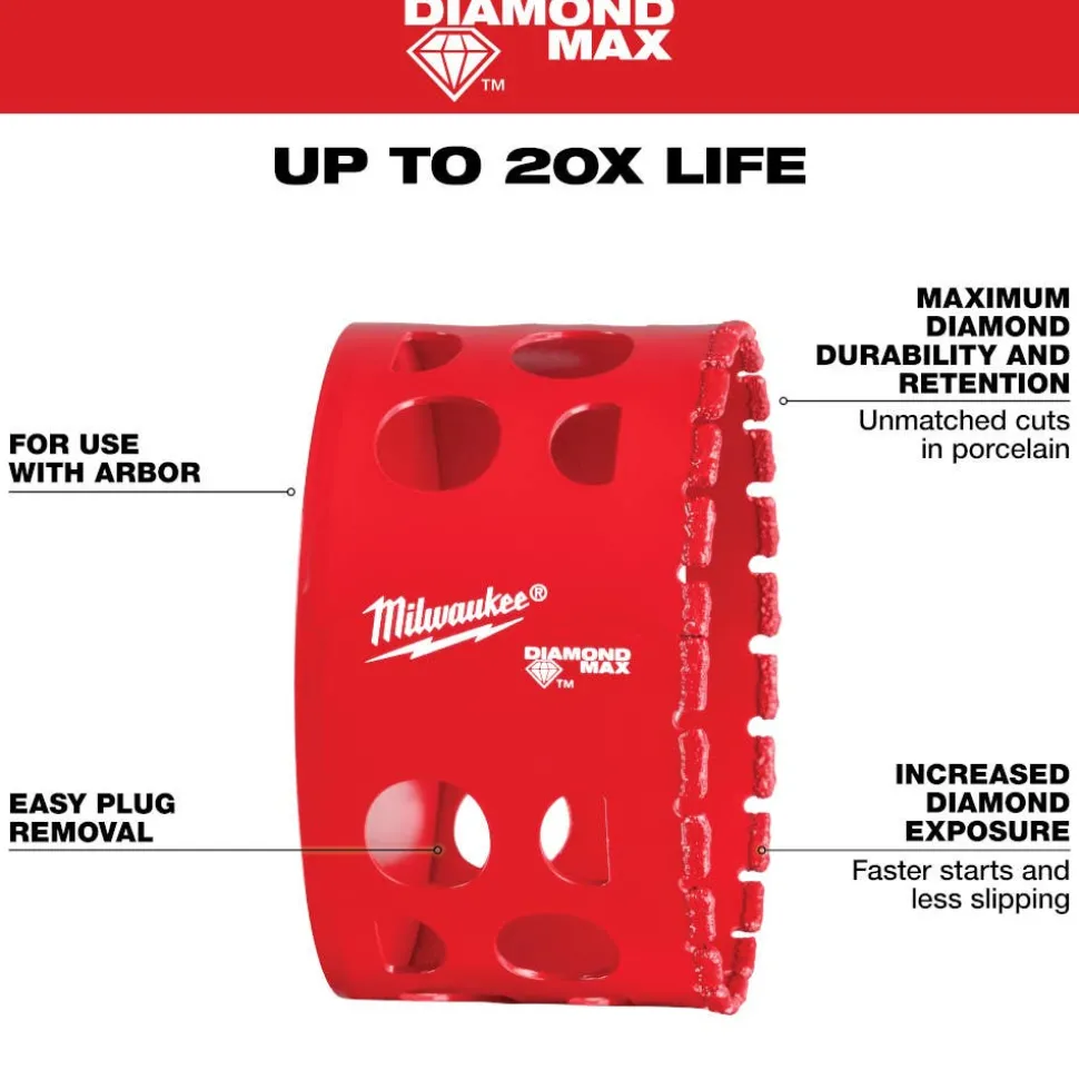 Milwaukee Tools 3" Diamond Max Hole Saw 49-56-5669