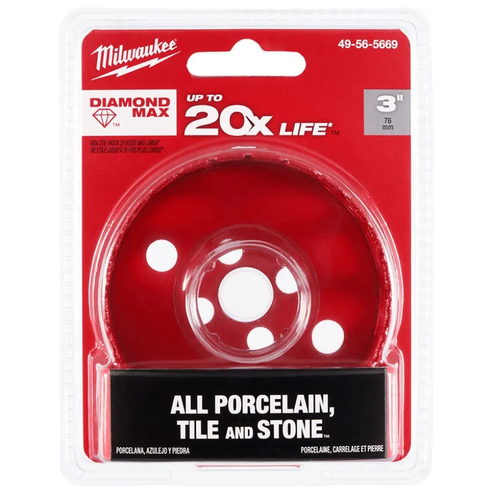 Milwaukee Tools 3" Diamond Max Hole Saw 49-56-5669