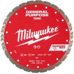 Milwaukee Tools 10" Diamond Max Turbo, General Purpose Diamond Blade 49-93-9110