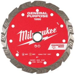 Milwaukee Tools 6" Diamond Max Turbo, General Purpose Diamond Blade 49-93-9106