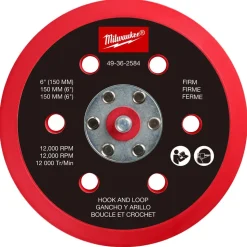 Milwaukee Tools 6" Hook and Loop Sander Backing Pad - Firm 49-36-2584