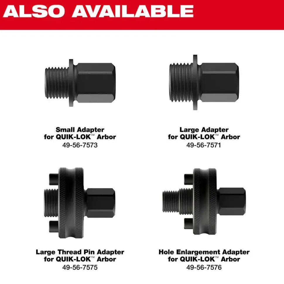 Milwaukee Tools 3/8" QUIK-LOK Arbor Set 5PC 49-56-7545