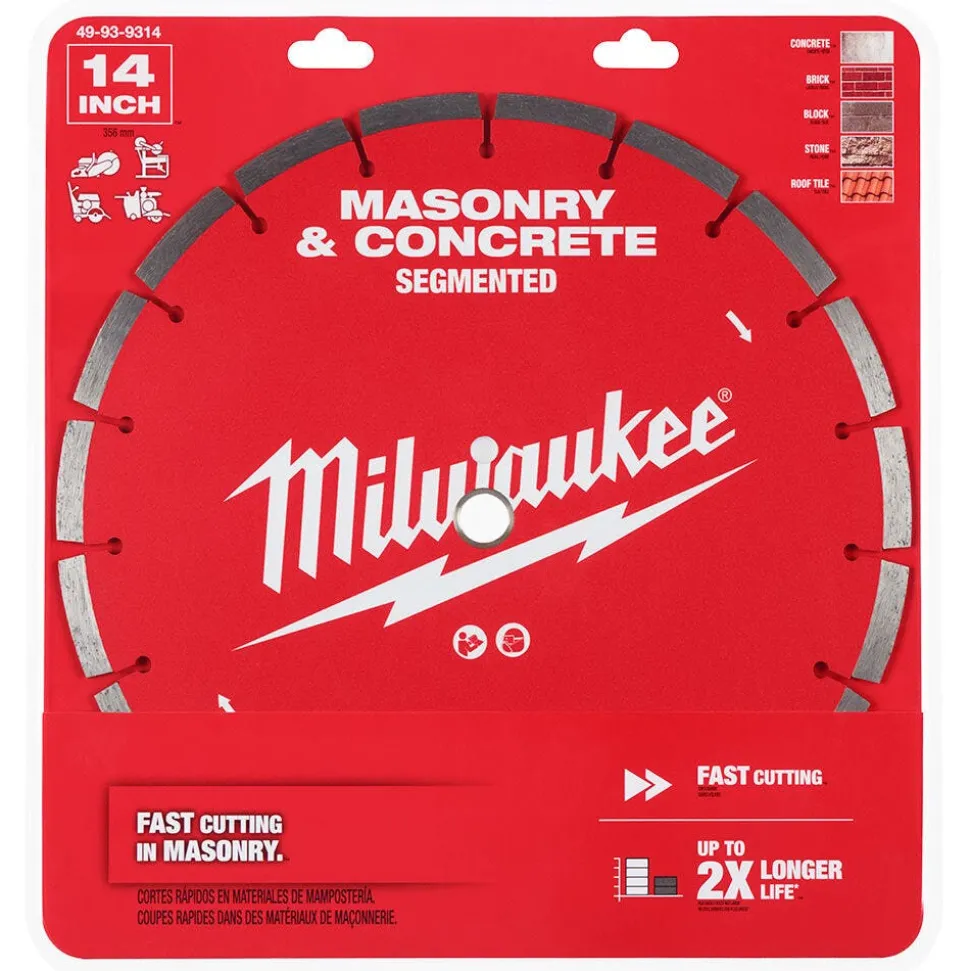 Milwaukee Tools 14" Segmented Masonry & Concrete Diamond Blade 49-93-9314