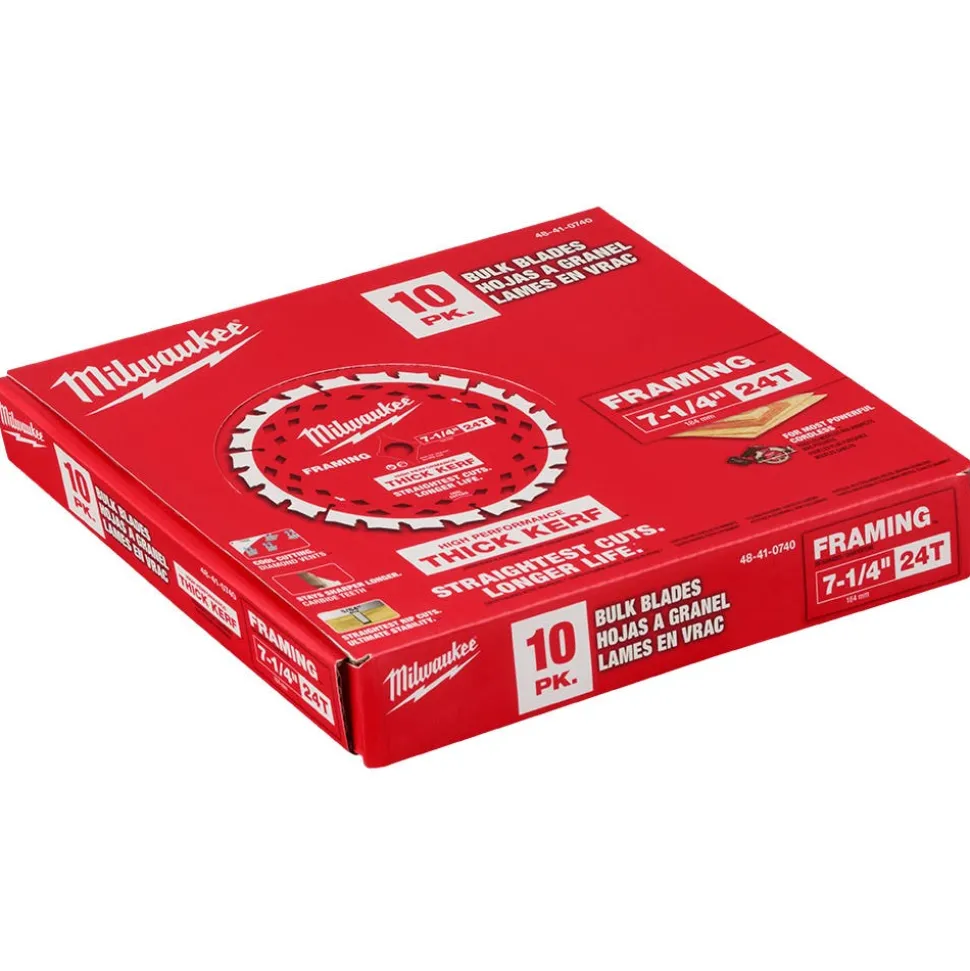 Milwaukee Tools 7-1/4" 24T Thick Kerf Framing Circular Saw Blade 48-40-0740