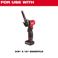 Milwaukee Tools 3/8” x 13” 120 Grit Bandfile Belts – 4 pack 48-80-7120
