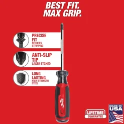 Milwaukee Tools 2PC Cushion Grip Screwdriver Set (USA) MT200-2