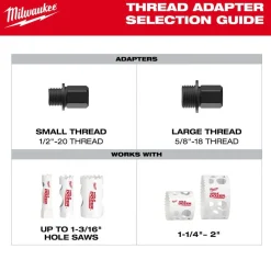 Milwaukee Tools QUIK-LOK Arbor Small Adapters 5PK 49-56-7573