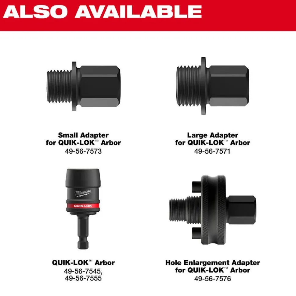 Milwaukee Tools QUIK-LOK Arbor Small Adapters 5PK 49-56-7573