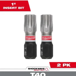 Milwaukee Tools SHOCKWAVE™ Impact Duty 1" T40 INSERT BIT 2Pk 48-32-4438