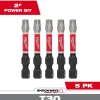 Milwaukee Tools SHOCKWAVE™ Impact Duty 2" TORX® T30 Power Bits (5 PK) 48-32-4687
