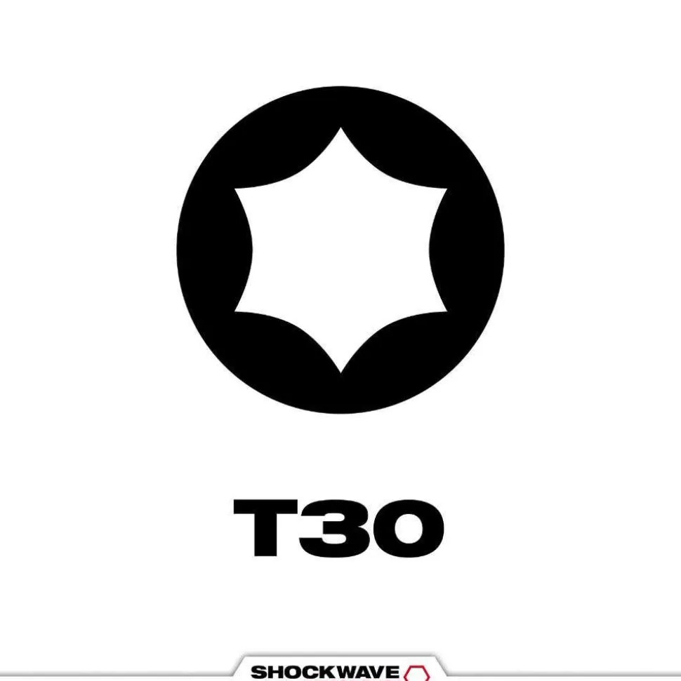 Milwaukee Tools SHOCKWAVE™ Impact Duty 2" TORX® T30 Power Bits (5 PK) 48-32-4687