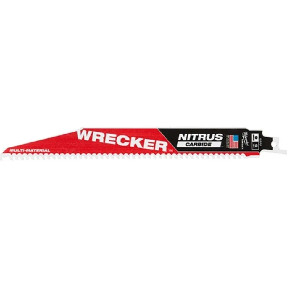 Milwaukee Tools The Wrecker w/ Nitrus Carbide Teeth, 6 TPI, 9" Length (5 Pack) 48-00-5572
